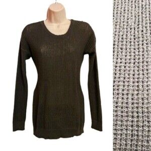 Gap Open Knit Olive Green Scoop Neck Tunic Sweater Small
